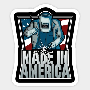 Made In America Welding Sticker